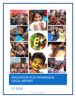 2014 Fiscal Report - Education Plus Nicaragua