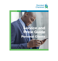 Fees and Charges - Standard Chartered Bank