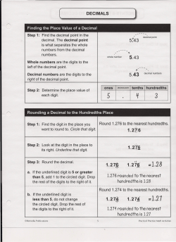 1.276rounded to the nearest hundredths is 1.28 1.27&yen; rounded to