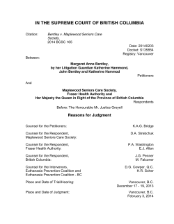 in the supreme court of british columbia