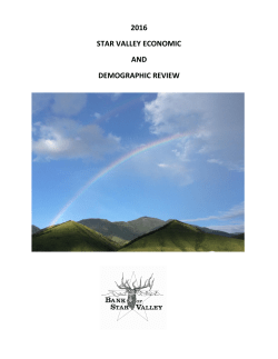 2016 STAR VALLEY ECONOMIC AND DEMOGRAPHIC REVIEW