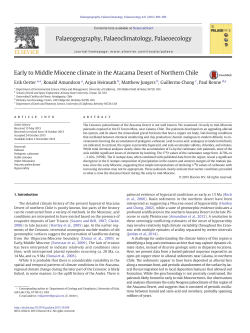 Early to Middle Miocene climate in the Atacama Desert of Northern