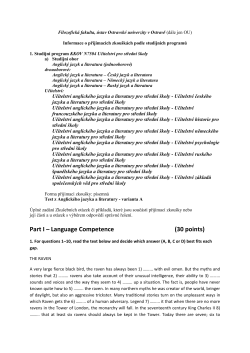 Anglick&yacute; jazyk a literatura