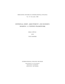 external debt, adjustment, and burden sharing: a unified framework