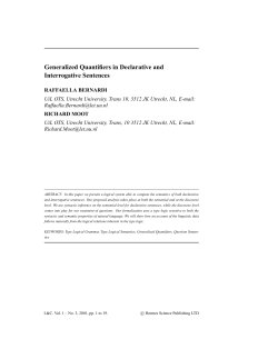 Generalized Quantifiers in Declarative and Interrogative Sentences