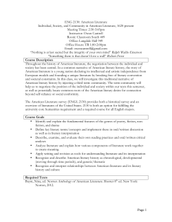 American Literature Survey