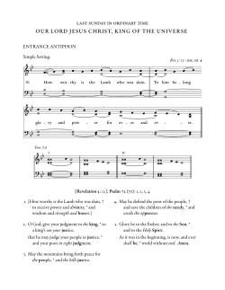 ENTRANCE ANTIPHON Simple Setting