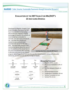 Evaluation of the MIT SCAN-2 on Mn/DOT`s 15 inch Long Dowels