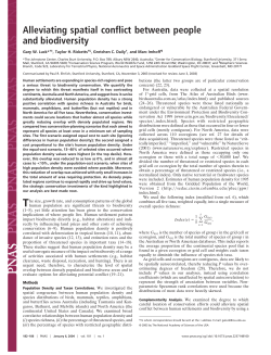 Alleviating spatial conflict between people and biodiversity