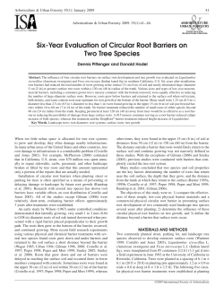 Six-Year Evaluation of Circular Root Barriers on Two Tree Species