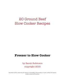 20 Ground Beef Slow Cooker Recipes
