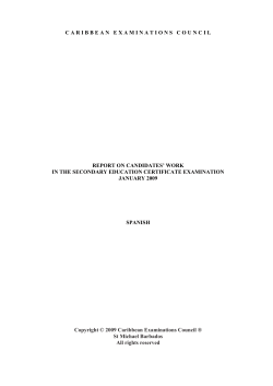 caribbeanexaminations council report on candidates` work in