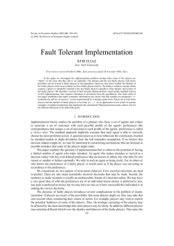 Fault Tolerant Implementation