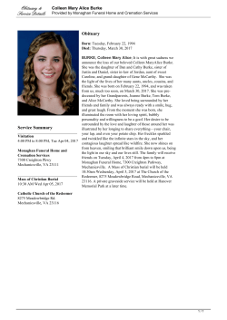 Colleen Mary Alice Burke Guest Book