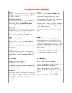 LCMS Student Dress Code Policy