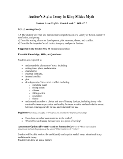 Author`s Style: Irony in King Midas Myth