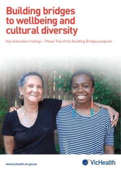 Building bridges to wellbeing and cultural diversity