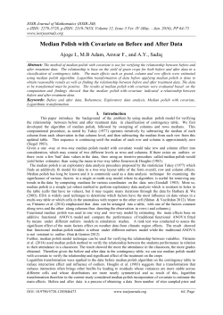 Median Polish with Covariate on Before and After Data