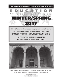 Classes Winter Spring 2017.indd - Butler Institute of American Art