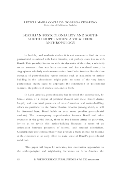 Brazilian Postcolonialism and Emerging South