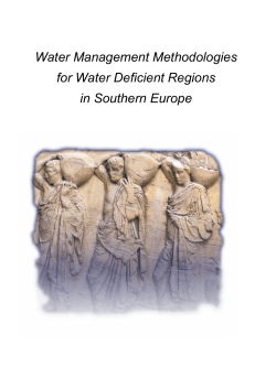 Water Management Methodologies for Water Deficient Regions in
