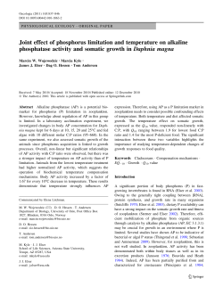 Joint effect of phosphorus limitation and temperature on alkaline
