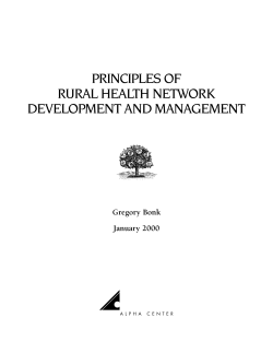 Principles of Rural Health Network Development and Management