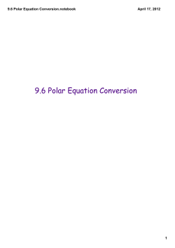 9.6 Polar Equation Conversion.notebook