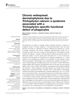 Chronic widespread dermatophytosis due to Trichophyton rubrum: a