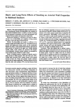 Short and long-term effects of smoking on arterial wall properties in