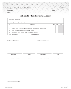 Skill Drill 6-3 Inserting a Nasal Airway