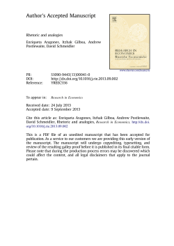 Rhetoric and analogies