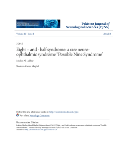 Eight &ndash; and - half syndrome: a rare neuro