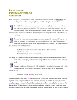 6 Ensure that a pronoun agrees with its antecedent