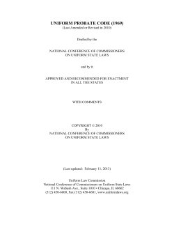 uniform probate code (1969)