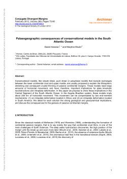 Palaeogeographic consequences of - Archimer