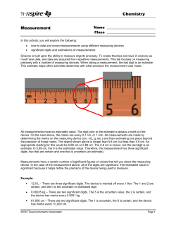 Chemistry Measurement - TI Education