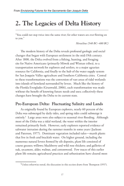 2. The Legacies of Delta History - Public Policy Institute of California