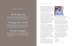 Find answers Change the world Create a legacy