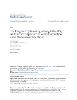 The Integrated Systems Engineering Laboratory
