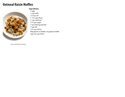 Oatmeal Raisin Muffins - Central Pennsylvania Food Bank