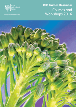 RHS Garden Rosemoor Courses and Events 2016