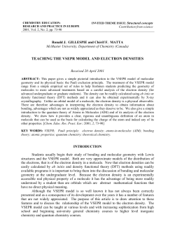 TEACHING THE VSEPR MODEL AND ELECTRON DENSITIES