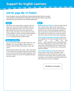 Unit 29, page 186: V V Pattern