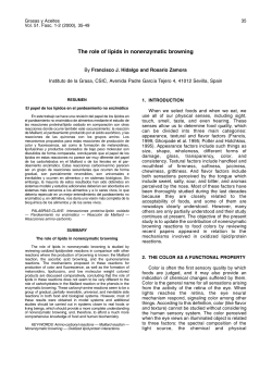 The role of lipids in nonenzymatic browning - Grasas y Aceites