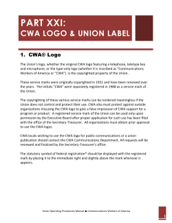 Part XXI CWA Logo and Union Label
