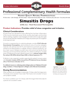 Sinusitis Drops - Professional Complementary Health Formulas