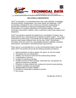 266 CITROL&reg; CONCENTRATE Citrol Concentrate is