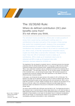 The 10/30/60 Rule: