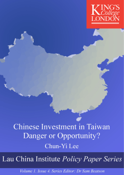 Chinese Investment in Taiwan